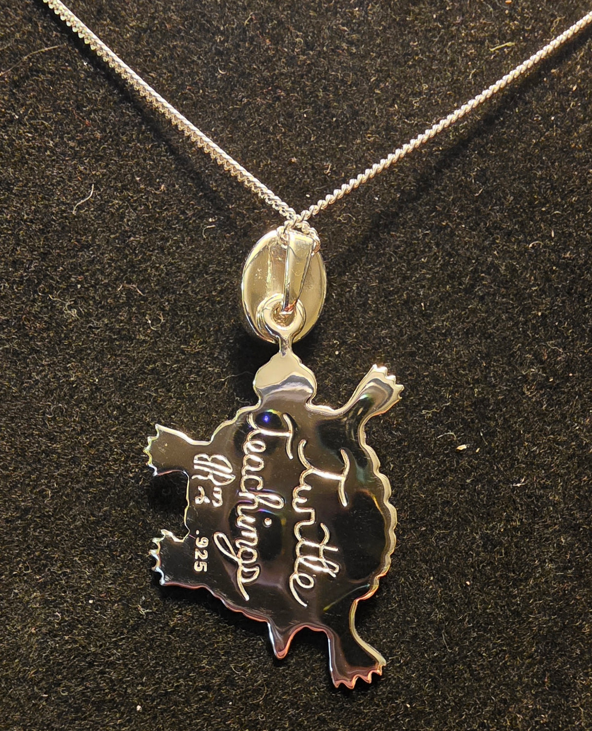 Turtle Teachings Pendant W/Inlay