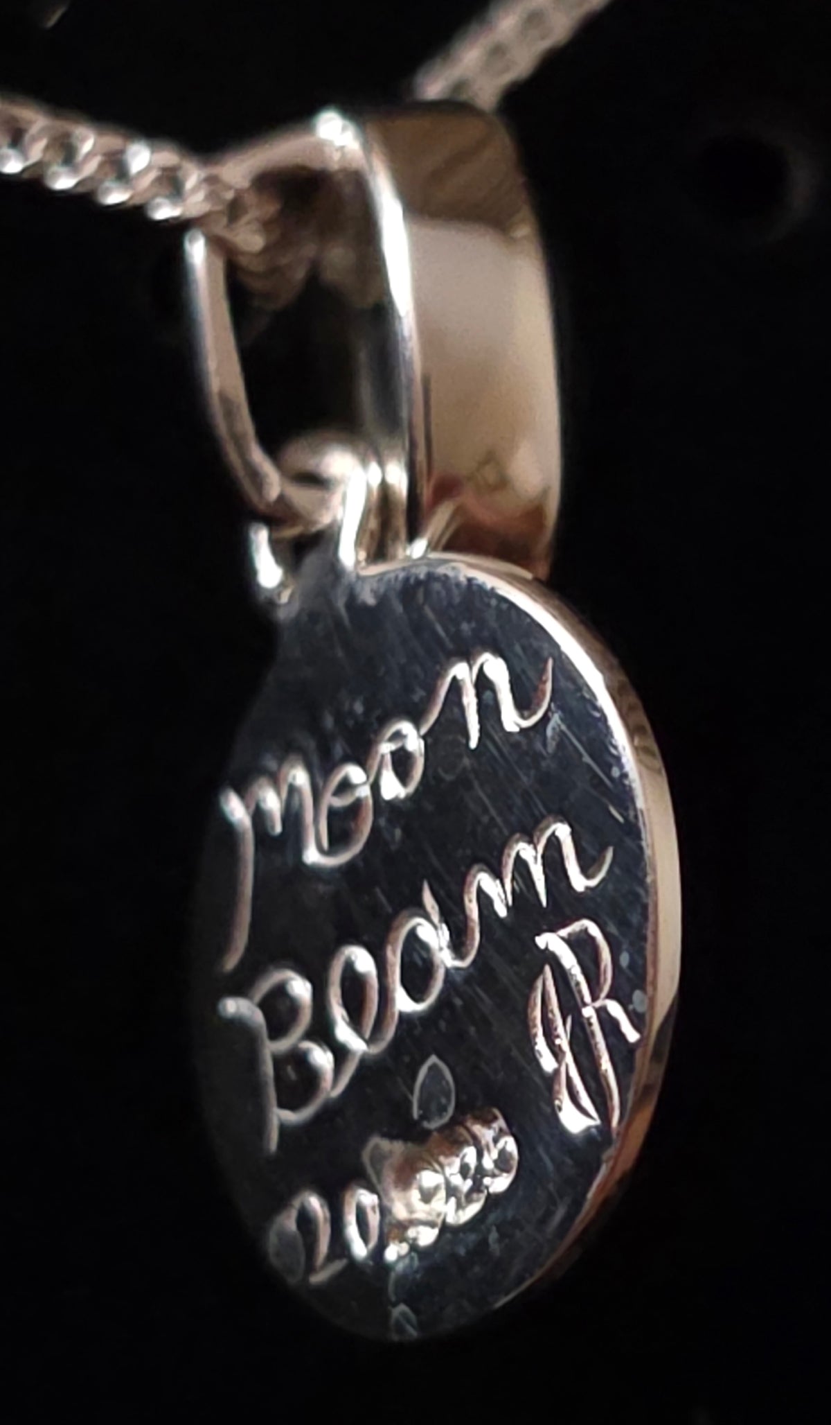 Moon Beam Pendant With Inlay