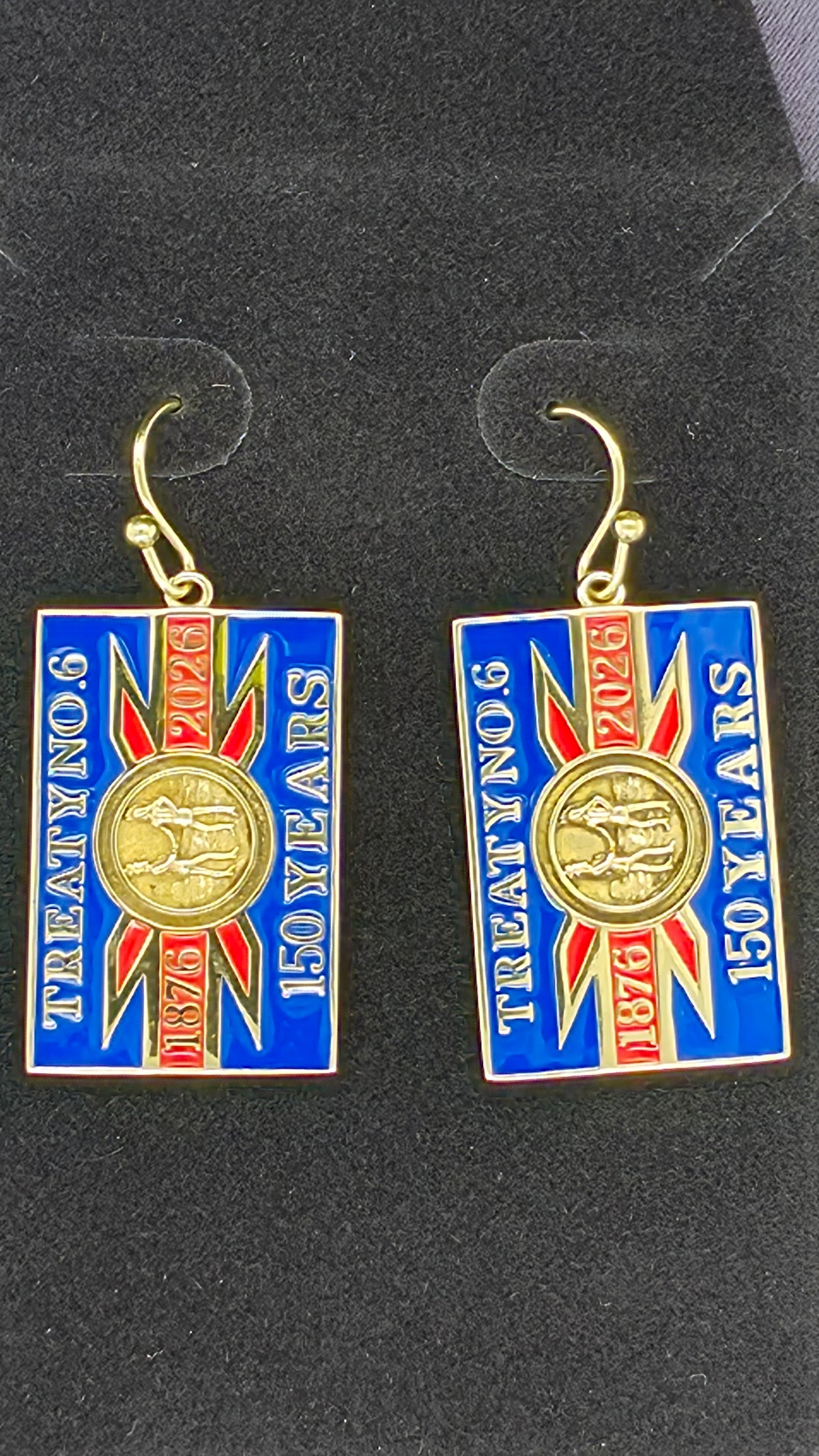 Treaty No. 6 Flag Medium – 150th Anniversary Earrings
