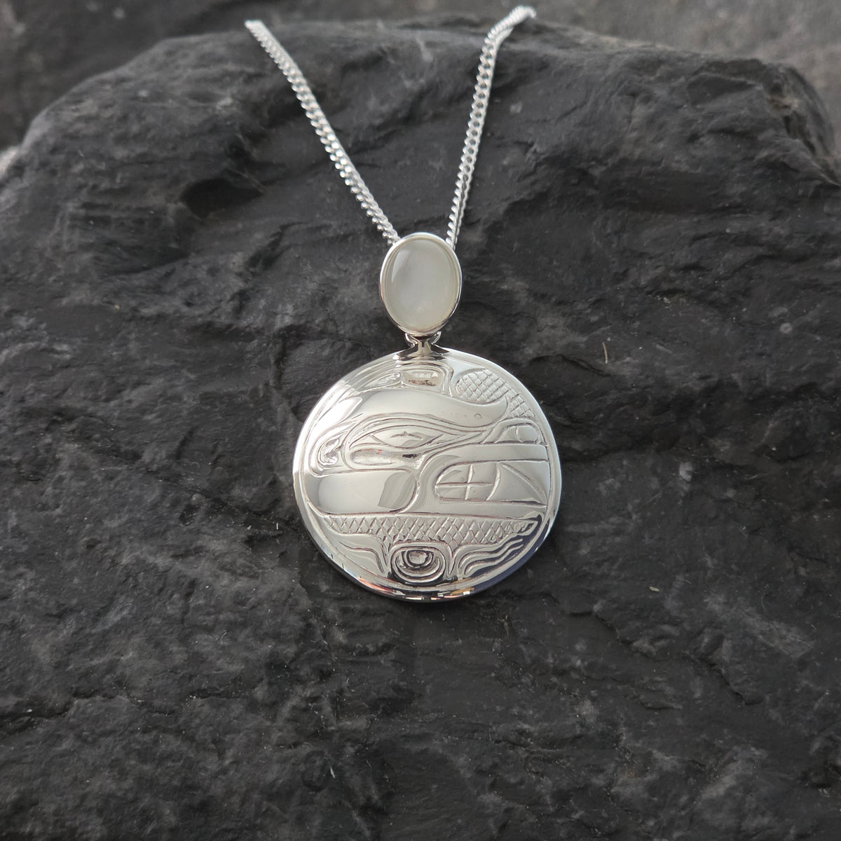 Grand Mother Wolf Pendant Inlay