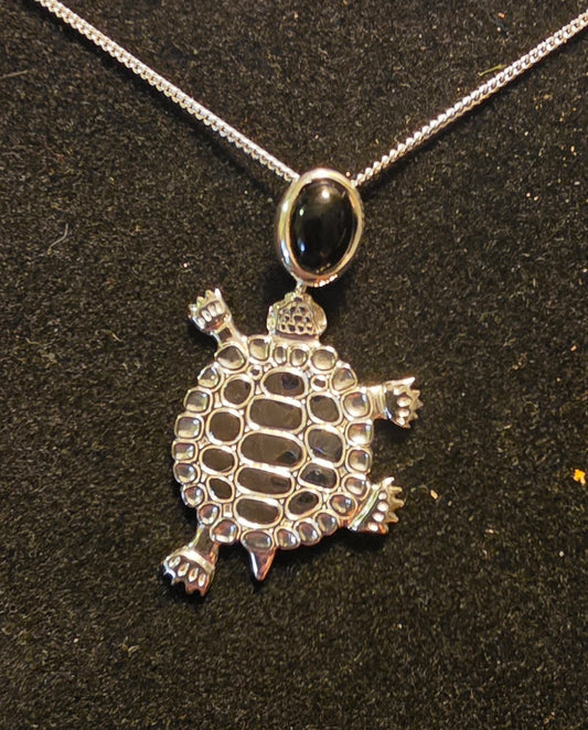 Turtle Teachings Pendant W/Inlay