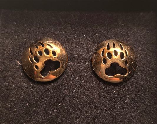 Brass Bear Paw Stud