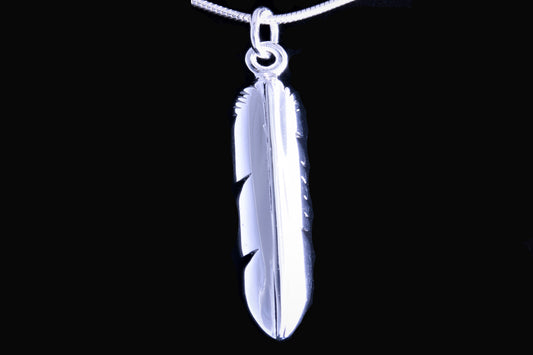 Silver Eagle Feather Pendant