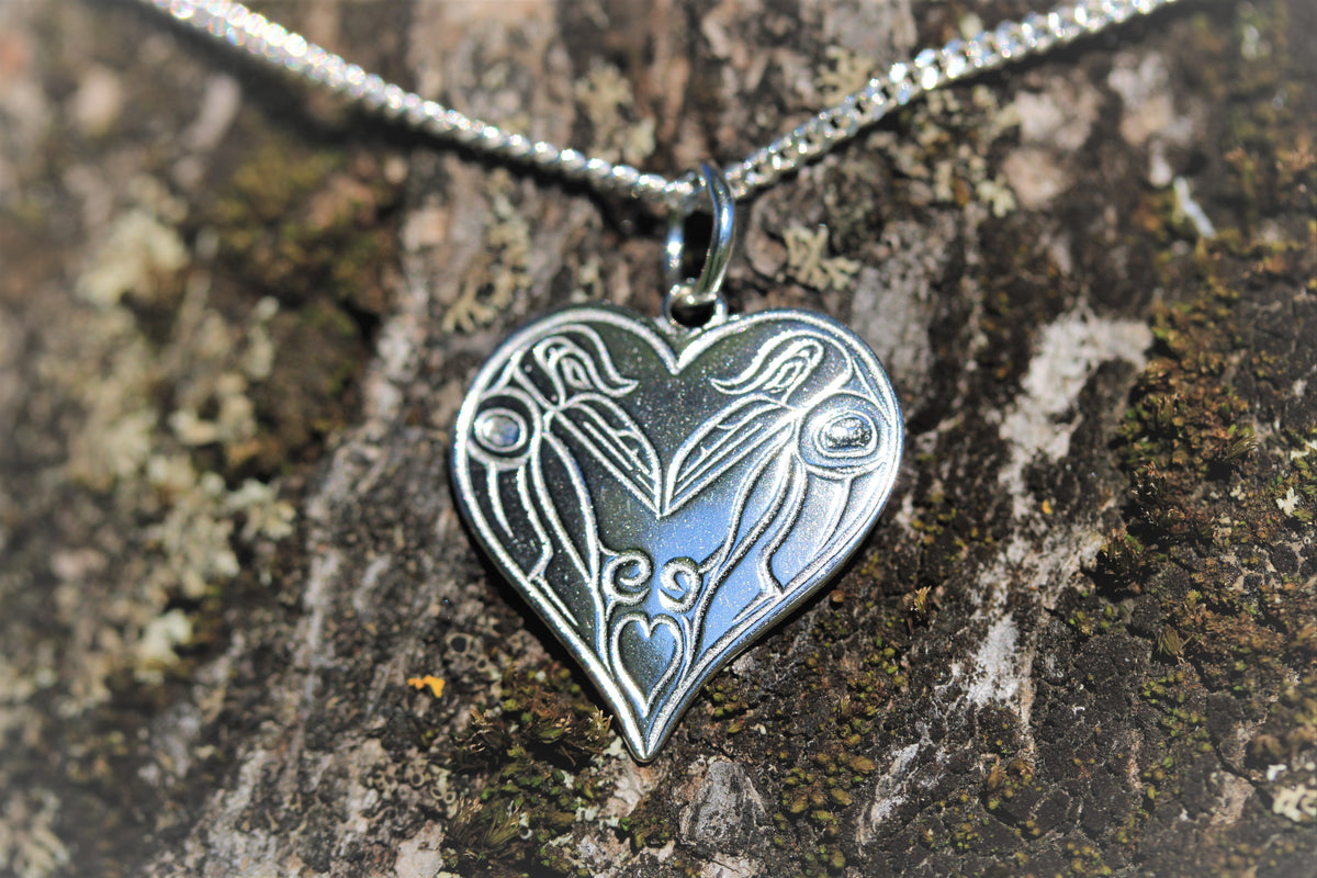 For Life Raven Heart Pendant